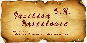Vasilisa Mastilović vizit kartica
